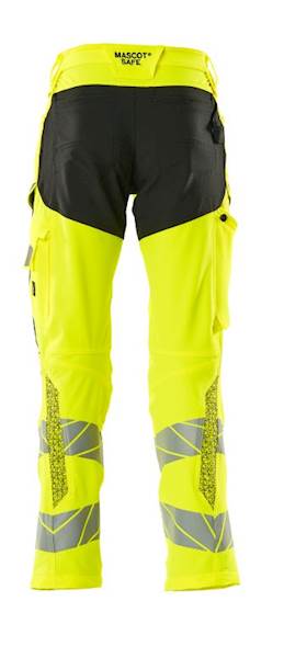 SPODNIE MASCOT ACCELERATE SAFE Z KIESZENIAMI NA KOLANACH ŻÓŁTY HI-VIS/CZARNY 52