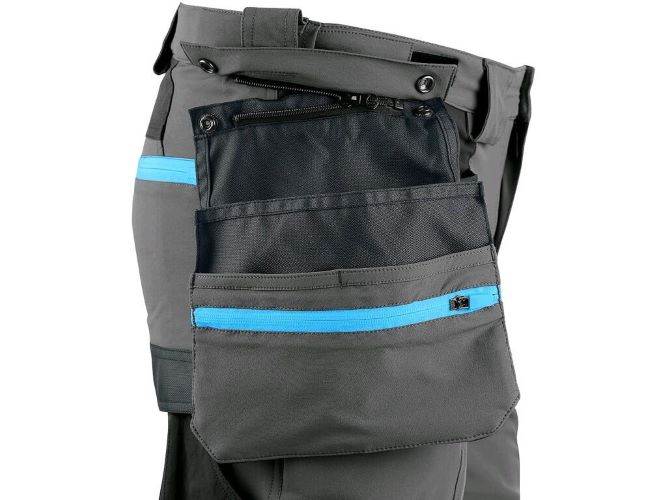 SPODNIE CXS NAOS SZARO-CZARNE NIEBIESKIE ELEMENTY HV 52