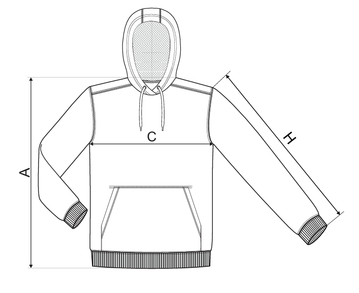 BLUZA MALFINI HOODED SWEATER 405 CZARNA L