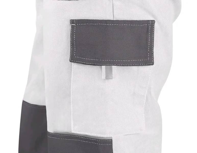 SPODNIE OGRODNICZKI CXS LUXY ROBIN BIAŁO-SZARE 56