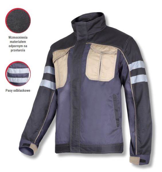 BLUZA OCHRONNA LAHTI PRO L40408 SZARO-CZARNO-BEŻOWA M