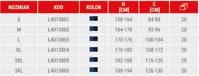 BLUZA POLAROWA ZE ZWMOCNIENIAMI LAHTI PRO L40138 GRANATOWO-CZARNA M