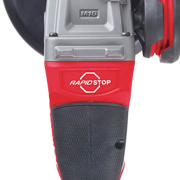 SZLIFIERKA KĄTOWA 125 MM O ZMIENNEJ PRĘDKOŚCI Z HAMULCEM I WŁĄCZNIKIEM SUWAKOWYM MILWAUKEE M18 FSAGV125XB-0X