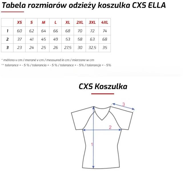 KOSZULKA DAMSKA T-SHIRT Z KRÓTKIM RĘKAWEM CXS ELLA NIEBIESKA L