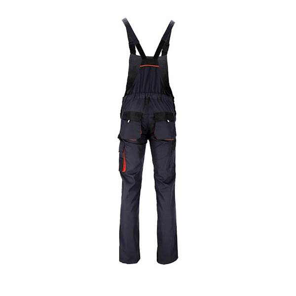 SPODNIE OGRODNICZKI REIS FORECO-B SBP STALOWO-CZARNO-POMARAŃCZOWE 48