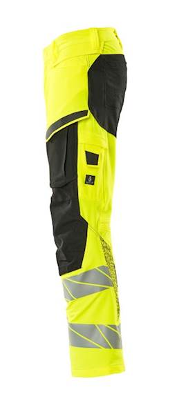 SPODNIE MASCOT ACCELERATE SAFE Z KIESZENIAMI NA KOLANACH ŻÓŁTY HI-VIS/CZARNY 52