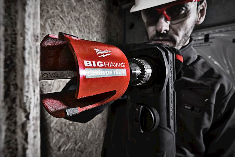 OTWORNICA Z WĘGLIKIEM WOLFRAMU MILWAUKEE BIG HAWG MULTI MATERIAL 30 MM