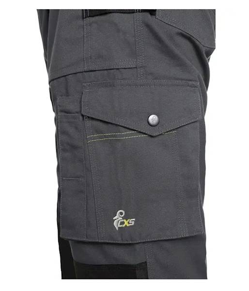 SPODNIE CXS STRETCH SKRÓCONE 170-176CM GRAFITOWO-CZARNE 54