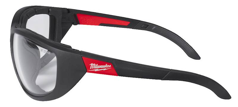 OKULARY OCHRONNE PREMIUM Z USZCZELKĄ MILWAUKEE BEZBARWNE