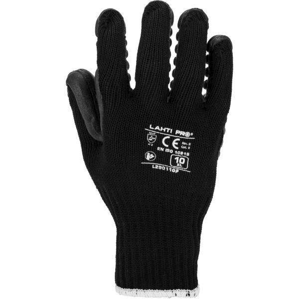 RĘKAWICE ANTYWIBRACYJNE LAHTI PRO L2901 CZARNE 10