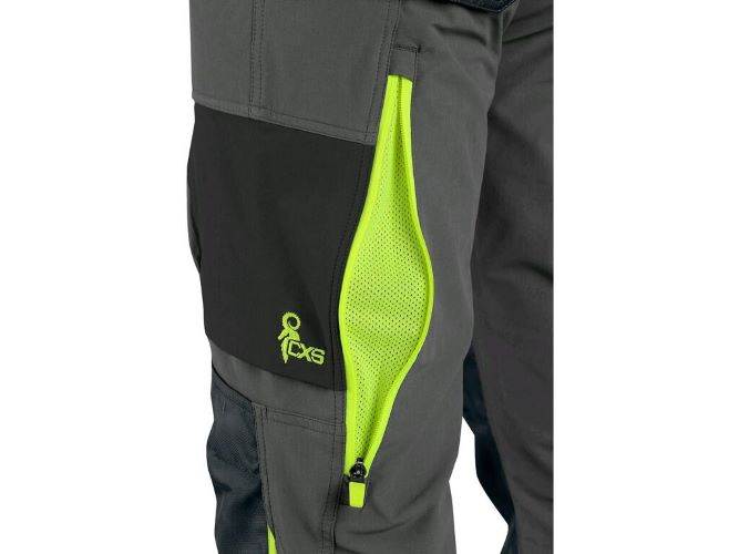 SPODNIE CXS NAOS SZARO-CZARNE ŻÓŁTE ELEMENTY HV 54