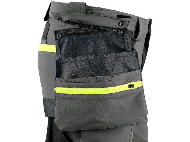 SPODNIE CXS NAOS SZARO-CZARNE ŻÓŁTE ELEMENTY HV 60