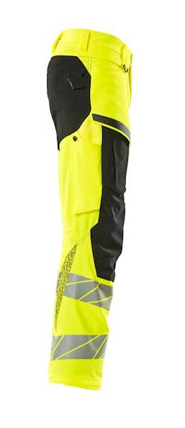 SPODNIE MASCOT ACCELERATE SAFE Z KIESZENIAMI NA KOLANACH ŻÓŁTY HI-VIS/CZARNY 52
