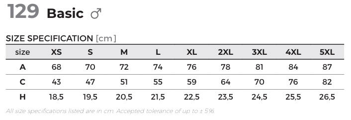 KOSZULKA T-SHIRT MALFINI BASIC 129 CHABROWA L