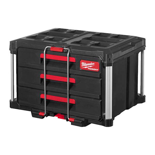 SKRZYNIA NARZĘDZIOWA Z 3 SZUFLADAMI MILWAUKEE PACKOUT DRAWER TOOL BOX
