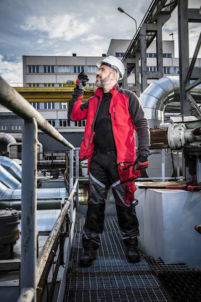 BLUZA POLAROWA LAHTI PRO LPBP1 CZERWONO-SZARA M