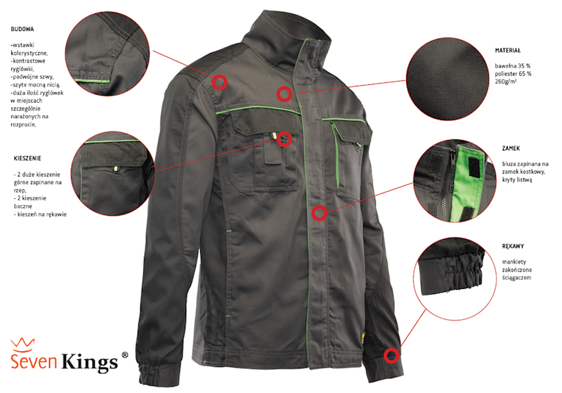 BLUZA POLSTAR SEVEN KINGS ONYX 50