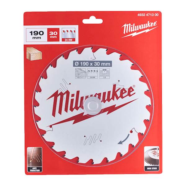 TARCZA PILARSKA DO RĘCZNYCH PIŁ TARCZOWYCH MILWAUKEE CSB P W 190 X 30 X 1,6 MM 24ATB
