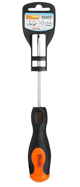 WKRĘTAK PŁASKI Z GROTEM MAGNETYCZNYM RICHMANN 4 X 100 MM