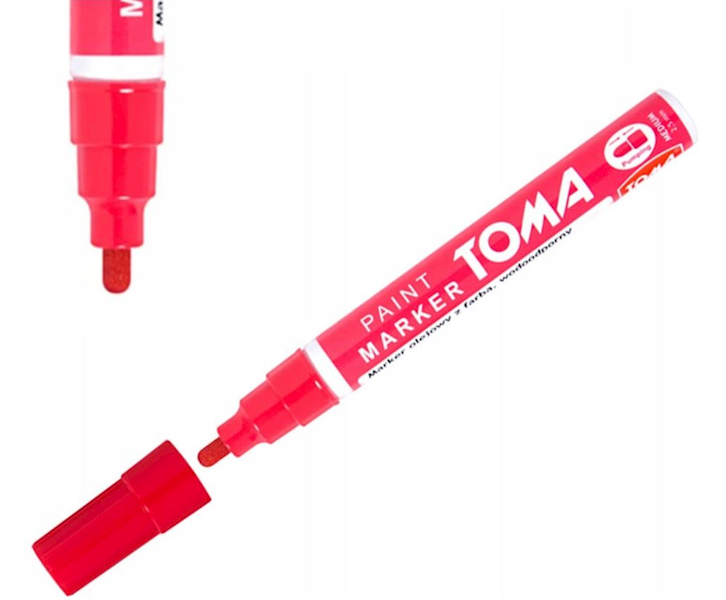 MARKER OLEJOWY CZERWONY