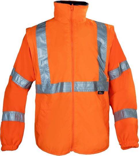 KURTKA OSTRZEGAWCZA 5W1 BETA VIZWELL POMARAŃCZOWO-GRANATOWA 3XL