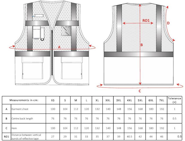 KAMIZELKA OSTRZEGAWCZA SIATKOWA PORTWEST EXECUTIVE MADRID ŻÓŁTA L