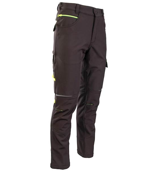 SPODNIE SOFTSHELL OCIEPLANE POLSTAR SEVEN KINGS RIVAL CZARNO/ŻÓŁTE 3XL