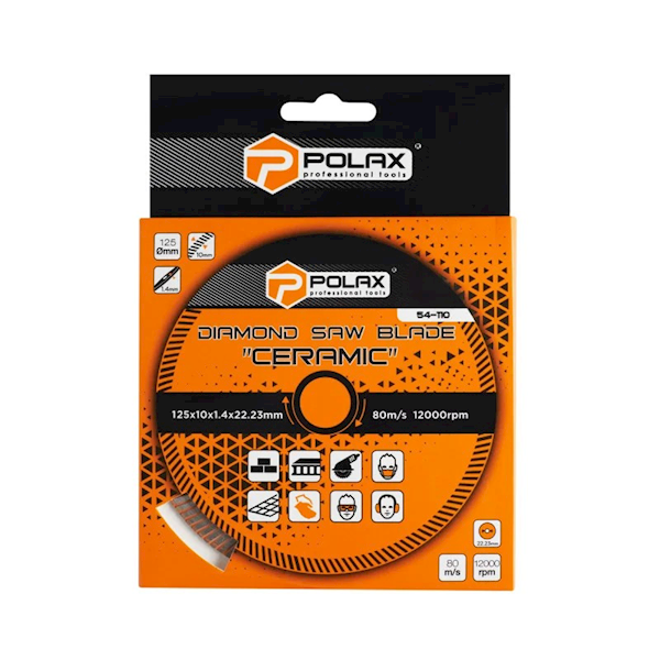 TARCZA DIAMENTOWA POLAX CERAMIC TURBO 125 MM