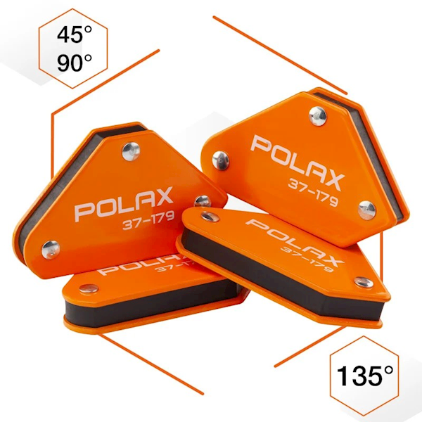 ZESTAW 4 SPAWALNICZY KĄTOWNIKÓW MAGNETYCZNYCH 45°,90°,135° 4 KG