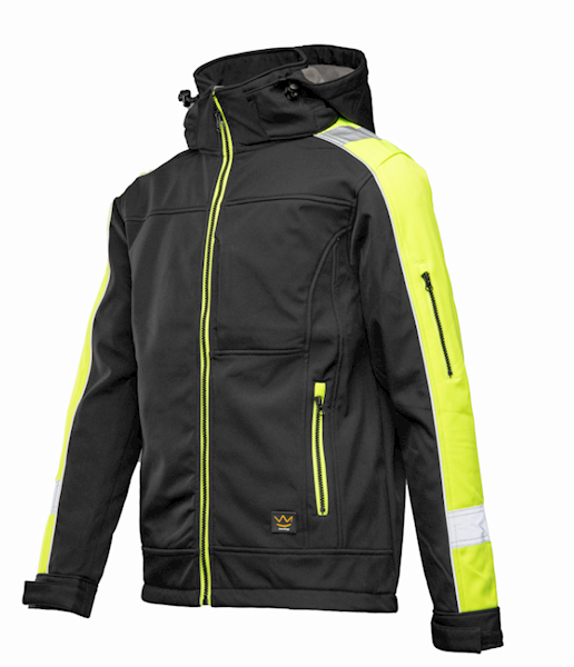 KURTKA SOFTSHELL POLSTAR SEVEN KINGS RIVAL ARSO CZARNO/ŻÓŁTA 2XL