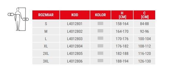 BLUZA LAHTI PRO L40128 SZARA 3XL