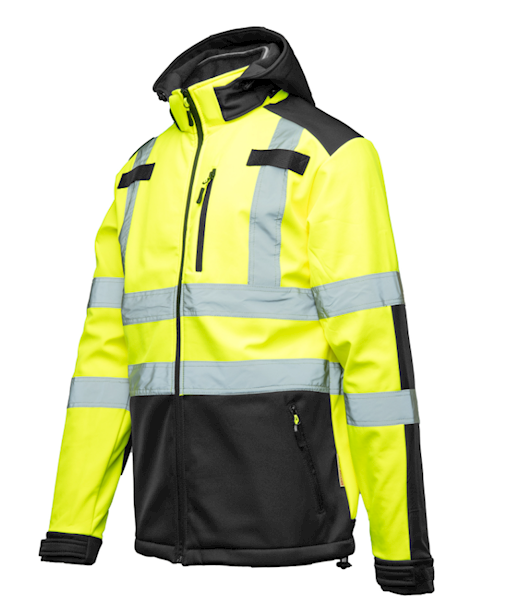 KURTKA SOFTSHELL POLSTAR BRIXTON FLASH Z ODBLASKAMI AFSO ŻÓŁTO/GRANATOWA M