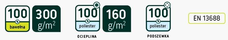 SPODNIE OGRODNICZKI OCIEPLANE POLSTAR BRIXTON SPARK GRAFITOWE 2XL