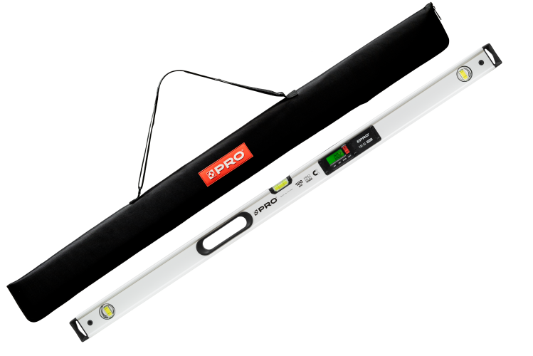 POZIOMICA ELEKTRONICZNA BIAŁA Z MAGNESAMI IP65 PRO900 DIGITAL POKROWIEC 120CM