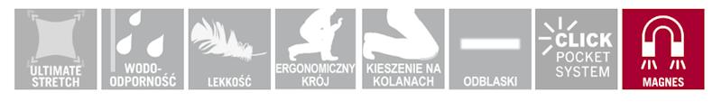SPODNIE MASCOT CUSTOMIZED Z KIESZENIAMI NA KOLANACH KAMIENNA SZAROŚĆ 82C 54
