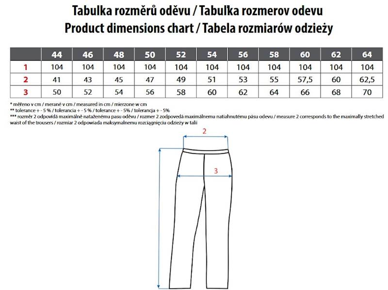 SPODNIE CXS STRETCH SKRÓCONE 170-176CM GRAFITOWO-CZARNE 54