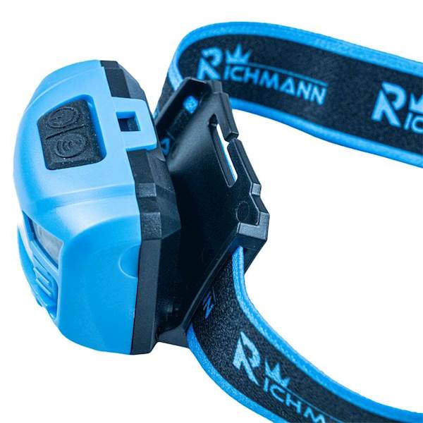 AKUMULATOROWA LATARKA CZOŁOWA Z CZUJNIKIEM RUCHU RICHMANN 5W LED + 2 RED LED