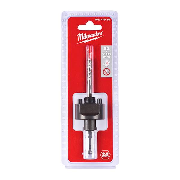 TRZPIEŃ Z UCHWYTEM HEX 9,5 MM DO OTWORNIC MILWAUKEE 32-210 MM