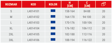 BLUZA ROZPINANA Z KAPTUREM LAHTI PRO L40141 NIEBIESKA M
