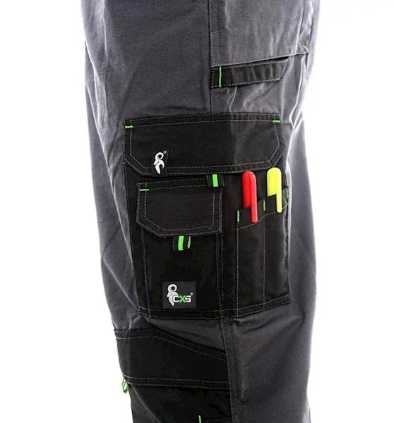 SPODNIE OGRODNICZKI OCIEPLANE CXS SIRIUS TRISTAN SZARO-CZARNE 56-58