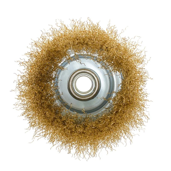 SZCZOTKA CZOŁOWA Z GWINTEM M14 POLAX 100 MM