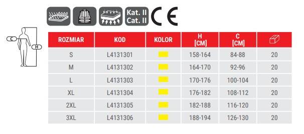 BEZRĘKAWNIK OSTRZEGAWCZY DWUSTRONNY LAHTI PRO L41314 POMARAŃCZOWY 3XL