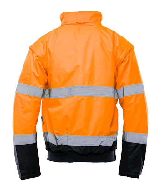 KURTKA OSTRZEGAWCZA BOMBER POLSTAR BENEFIT HI-VI 2w1 POMARAŃCZOWO/GRANATOWA 3XL