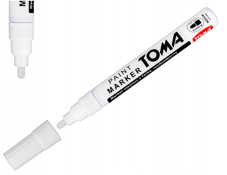 MARKER OLEJOWY BIAŁY TOMA 1 SZT.