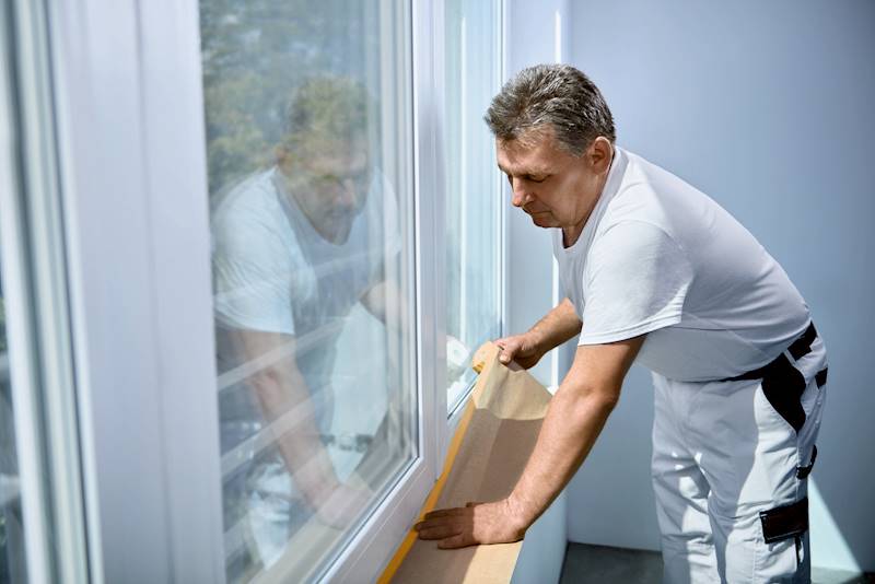 PAPIER MASKUJĄCY Z TAŚMĄ MALARSKĄ TESA EASY COVER 30 CM X 25 M