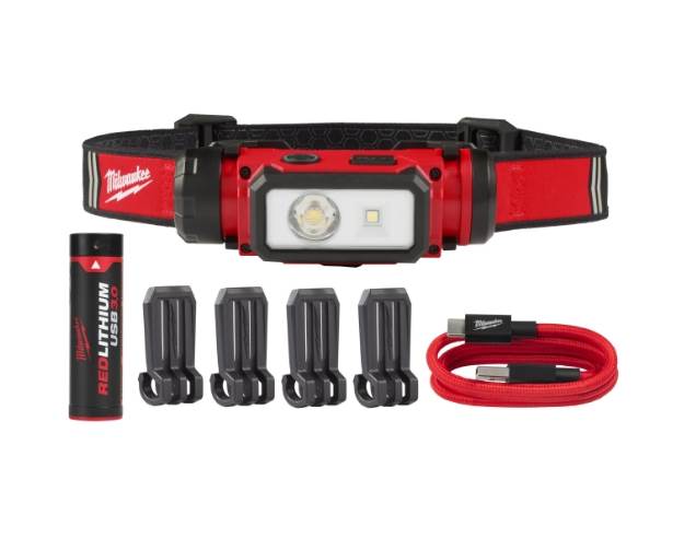 LATARKA CZOŁOWA AKUMULATOROWA USB MILWAUKEE L4 HL2-301 600 LUMENÓW