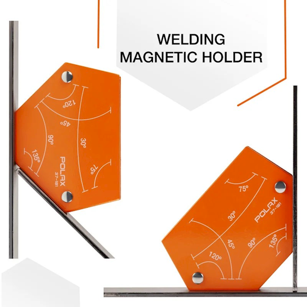 SPAWALNICZY KĄTOWNIK MAGNETYCZNY POLAX 30°,45°,60°,75°,90°,135° 11 KG 100 X 68 X 14 MM