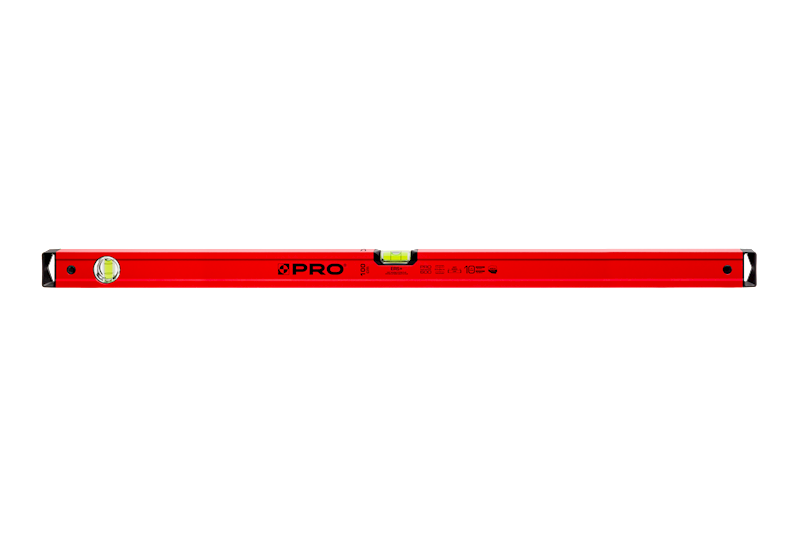 ZESTAW POZIOMIC PRO600 MALOWANE CZERWONE 40/60/80/100/120/150/200 CM