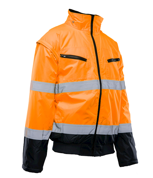 KURTKA OSTRZEGAWCZA BOMBER POLSTAR BENEFIT HI-VI 2w1 POMARAŃCZOWO/GRANATOWA 3XL