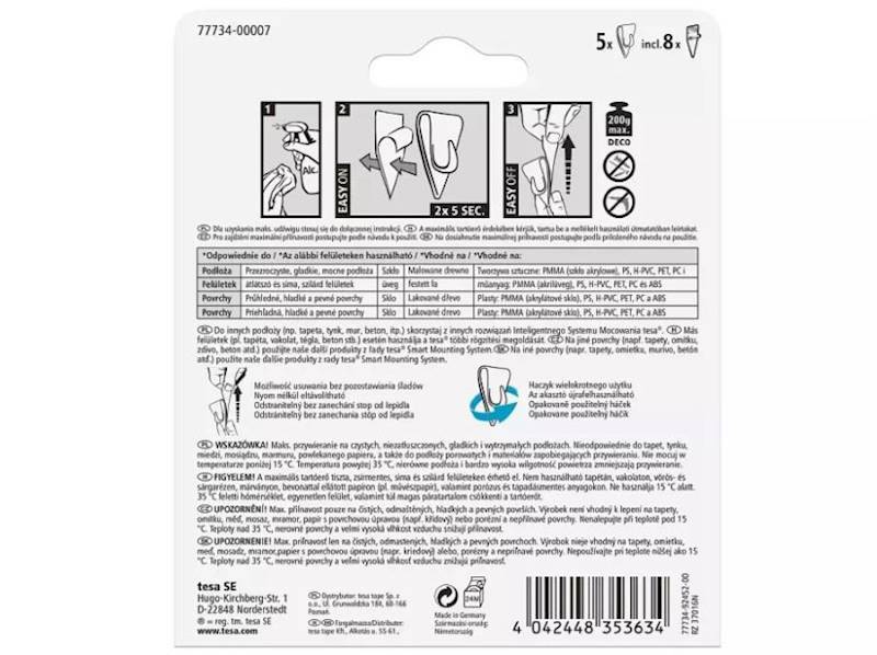 HACZYK SAMOPRZYLEPNY PRZEZROCZYSTY TESA DO 0,2 KG